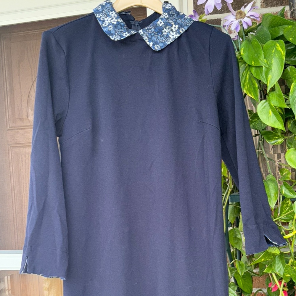 Talbots Navy Blue Collared Dress